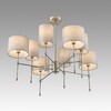Миниатюра фото потолочная люстра на штанге lumion latti 8262/8c никель | 220svet.ru