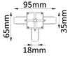 Миниатюра фото соединитель t-образный однофазный crystal lux clt 0.211 03 bl | 220svet.ru