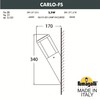 Миниатюра фото светильник уличный настенный fumagalli carlo-fs dr1.571.000.wxu1l | 220svet.ru