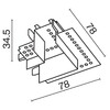 Миниатюра фото коннектор l-образный maytoni technical radity tra084cl-12b | 220svet.ru