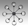 Миниатюра фото потолочная люстра на штанге lumion tidina 8238/8c черный | 220svet.ru