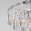 Миниатюра фото подвесная люстра eurosvet elegante 10130/10 хром/прозрачный хрусталь strotskis | 220svet.ru