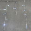 Миниатюра фото гирлянда бахрома с колпачком 3,1 x 0,5 м белая с мерцанием белого диода 220в, 120 led, провод прозрачный пвх, ip65 ltc pil120blwcap-10-2w | 220svet.ru