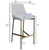 Миниатюра фото стул барный белый/бронза garda decor 163yh-16963 | 220svet.ru
