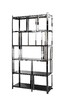 Миниатюра фото стеллаж стекло черн./серебро garda decor 13rxsh3052-silver | 220svet.ru