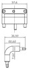 Миниатюра фото соединитель deko-light angle connector mia vertical, black 930209 | 220svet.ru