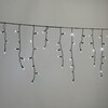 Миниатюра фото гирлянда бахрома 3,1 x 0,5 м белая 220в, 120 led, провод черный каучук 2,3мм, ip65 ltc eco120-1-2w | 220svet.ru