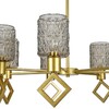 Миниатюра фото подвесная люстра indigo preda v13025/7r gold v000470 | 220svet.ru