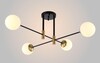 Миниатюра фото потолочная люстра crystal lux fidel pl4 black | 220svet.ru