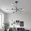 Миниатюра фото потолочная люстра на штанге inodesign motvikt black 41.1208 | 220svet.ru