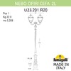 Миниатюра фото парковый фонарь fumagalli nebo ofir/cefa 2l u23.202.r20.vye27 | 220svet.ru