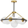Миниатюра фото подвесная люстра lumina deco donzano ldp 8034-7 bk+wt | 220svet.ru