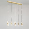 Миниатюра фото подвесной светодиодный светильник delight collection md23001022-5b gold | 220svet.ru
