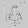 Миниатюра фото встраиваемый светодиодный светильник maytoni dip dl116-10w-2.7k-b | 220svet.ru