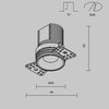 Миниатюра фото встраиваемый светильник maytoni mini dl059-7w4k-trs-b | 220svet.ru