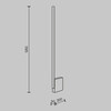 Миниатюра фото торшер светодиодный maytoni solid mod277fl-l24gr3k | 220svet.ru