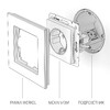 Миниатюра фото розетка с заземлением werkel перламутровый рифленый w1171013 | 220svet.ru