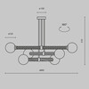 Миниатюра фото потолочная люстра на штанге maytoni teatro mod287pl-06bs | 220svet.ru
