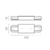 Миниатюра фото питание центральное короткое lightstar barra 502187-1 | 220svet.ru