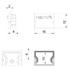 Миниатюра фото заглушка deko-light end cap h-au-01-10 set 2 pcs 979001 | 220svet.ru
