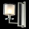 Миниатюра фото бра crystal lux nicolas ap1 nickel/white | 220svet.ru