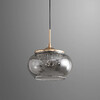 Миниатюра фото подвесной светодиодный светильник delight collection mt9128-1h gold/smoke | 220svet.ru