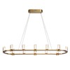 Миниатюра фото подвесная светодиодная люстра odeon light defance 7144/65l бронзовый | 220svet.ru