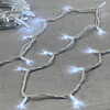 Миниатюра фото гирлянда нить 10м белая 220в, 75 led, провод белый каучук, ip65 ltc ll75-8-2w | 220svet.ru