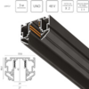 Миниатюра фото шинопровод однофазный 48v для натяжного потолка lightstar uno pro 509437 | 220svet.ru