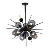 Миниатюра фото люстра 9720p-10s black/smoky | 220svet.ru