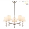 Миниатюра фото потолочная люстра на штанге lumion vermont 8274/5 никель | 220svet.ru