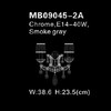 Миниатюра фото бра mb09045-2a clear/rosso | 220svet.ru