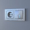 Миниатюра фото выключатель двухклавишный с подсветкой werkel hammer серебряные w1220106 | 220svet.ru