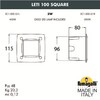 Миниатюра фото светильник для подсветки лестниц встраиваемый fumagalli leti 100 square 3c1.000.000.wyg1l | 220svet.ru