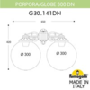 Миниатюра фото светильник уличный настенный fumagalli porpora/g300 g30.141.000.wze27dn | 220svet.ru