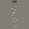 Миниатюра фото каскадная светодиодная люстра delight collection md24001033-12a black/clear | 220svet.ru