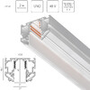 Миниатюра фото шинопровод встраиваемый 48v для натяжного потолка lightstar uno pro 509426 | 220svet.ru