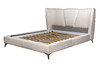 Миниатюра фото кровать велюровая кремовая garda decor siena-160-colt1008-cream | 220svet.ru