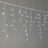 Миниатюра фото гирлянда бахрома 3,1 x 0,5 м белая 220в, 120 led, провод белый каучук 2,3мм, ip65 ltc eco120-8-2w | 220svet.ru