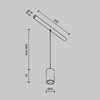 Миниатюра фото подвесной светодиодный светильник maytoni focus led axity c105pl-3w3-6k-b | 220svet.ru
