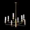 Миниатюра фото потолочная люстра на штанге crystal lux simply sp8 brass | 220svet.ru